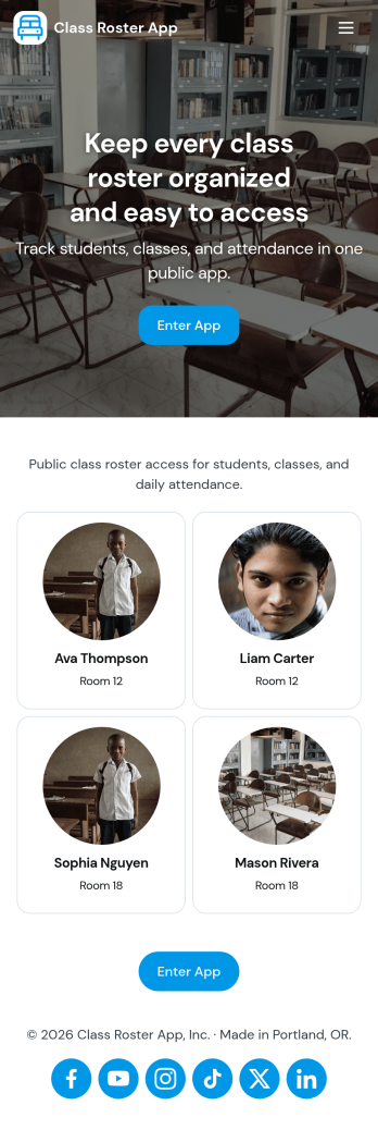 Class Roster App Template