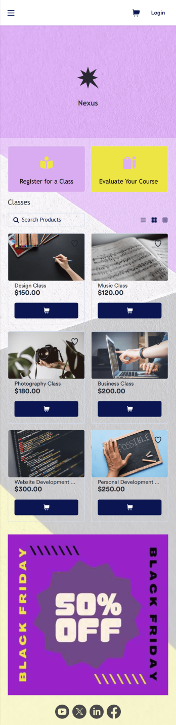 Class Scheduling App Template