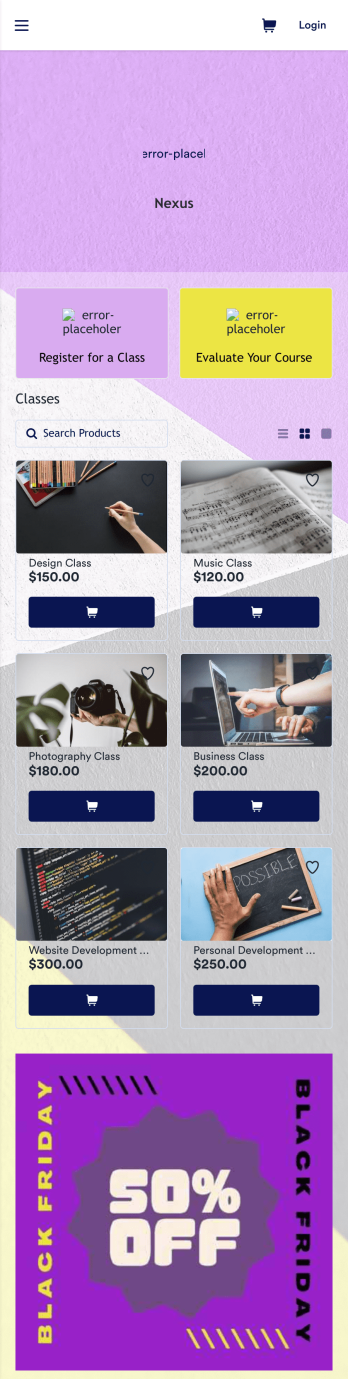 Class Scheduling App Template