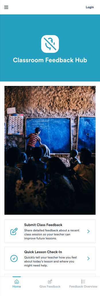 Classroom Feedback Hub App Template
