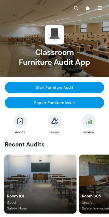 Classroom Furniture Audit App Template