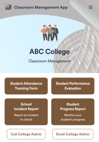 Classroom Management App Template