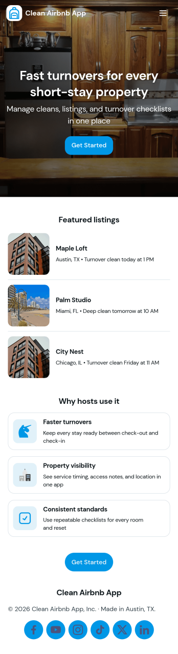 Clean Airbnb App Template