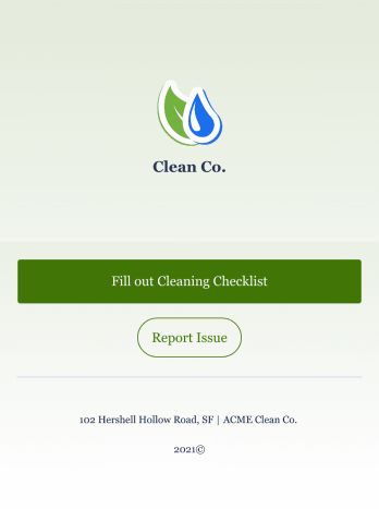 Cleaning Inspection Checklist App Template