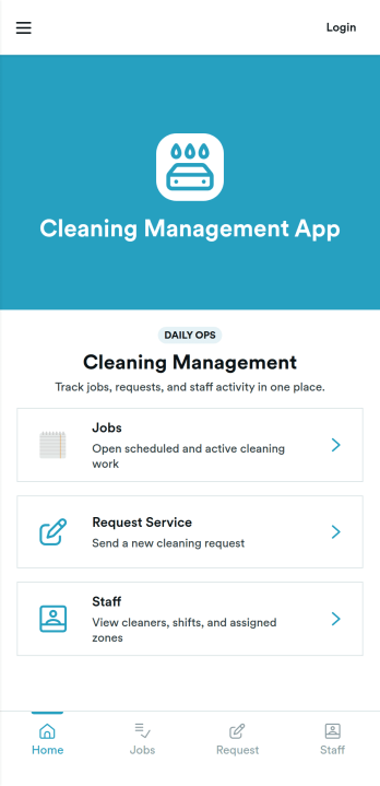 Cleaning Management App Template