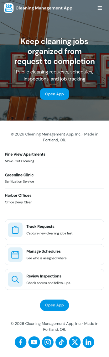 Cleaning Management App Template