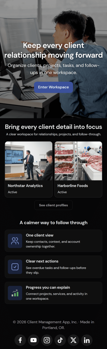 Client Management App Template