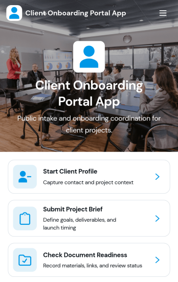 Client Onboarding Portal App Template