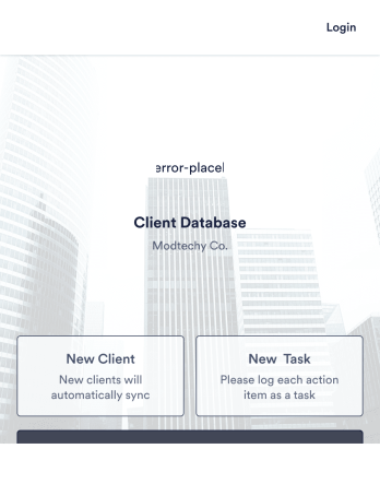 Client Record App Template