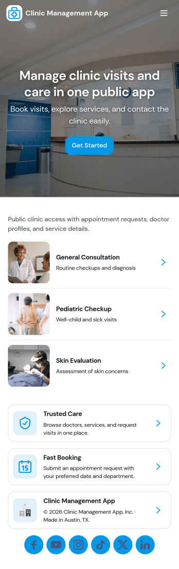 Clinic Management App Template