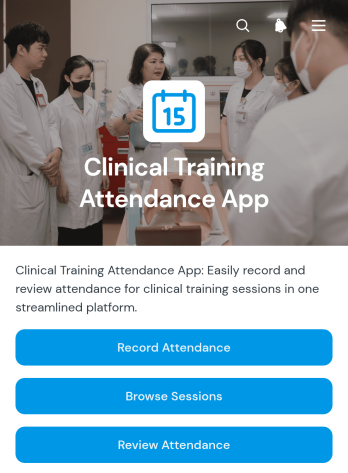 Clinical Training Attendance App Template