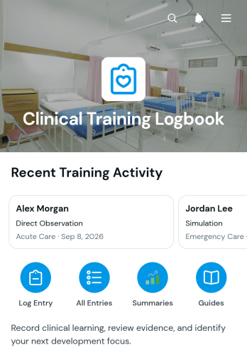 Clinical Training Logbook App Template
