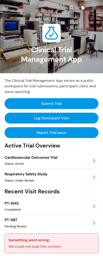 Clinical Trial Management App Template