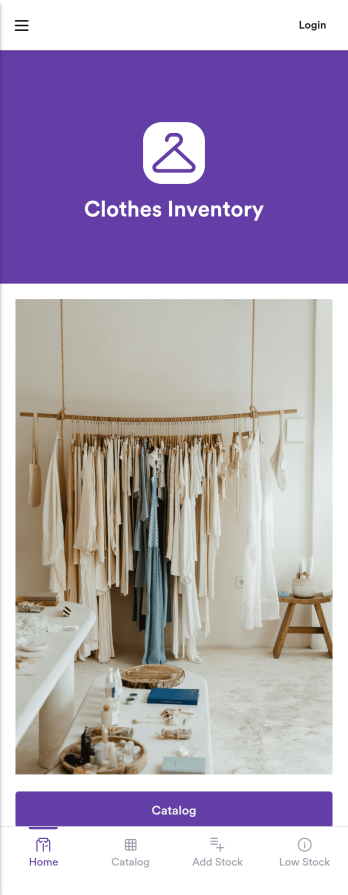 Clothes Inventory App Template