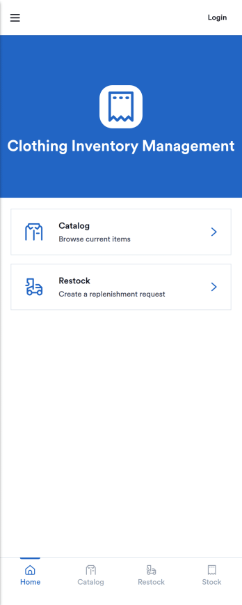 Clothing Inventory Management App Template