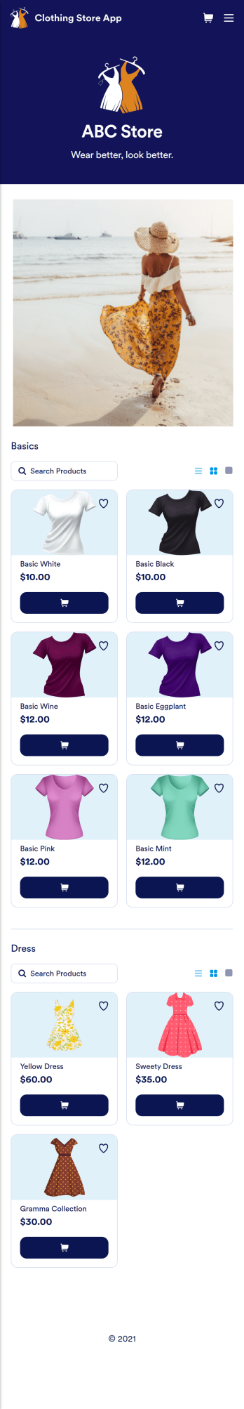 Clothing Store App Template