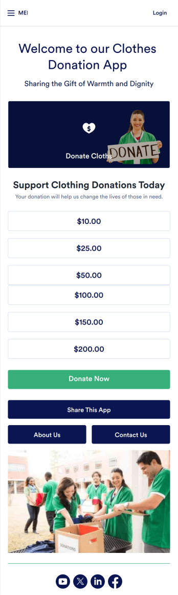 Cloths Donation App Template