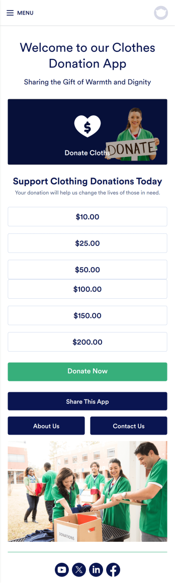 Cloths Donation App Template