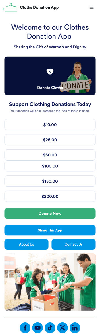 Cloths Donation App Template
