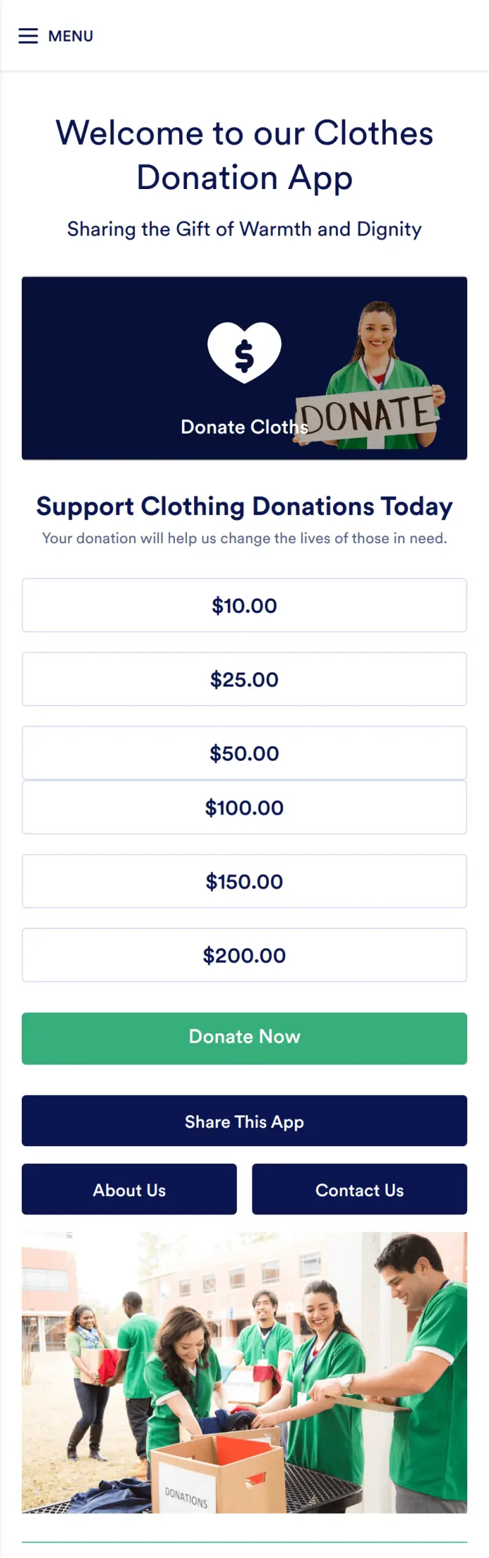 Cloths Donation App