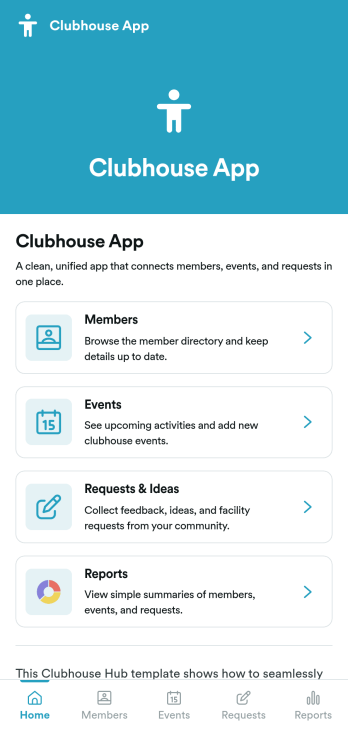 Clubhouse App Template