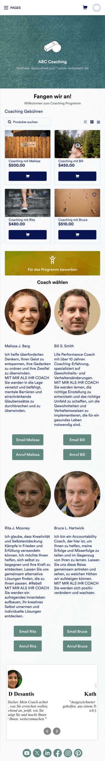 Coaching App Template