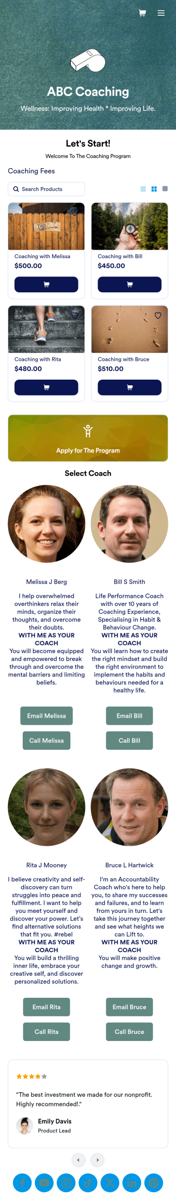 Coaching App Template