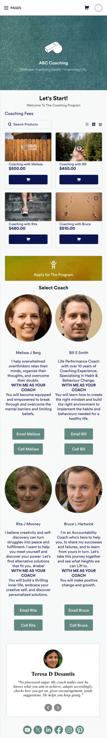 Coaching App Template