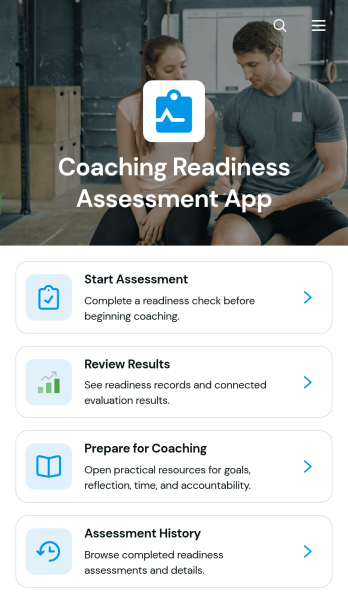 Coaching Readiness Assessment App Template