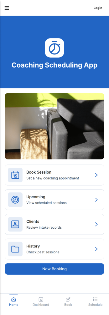 Coaching Scheduling App Template