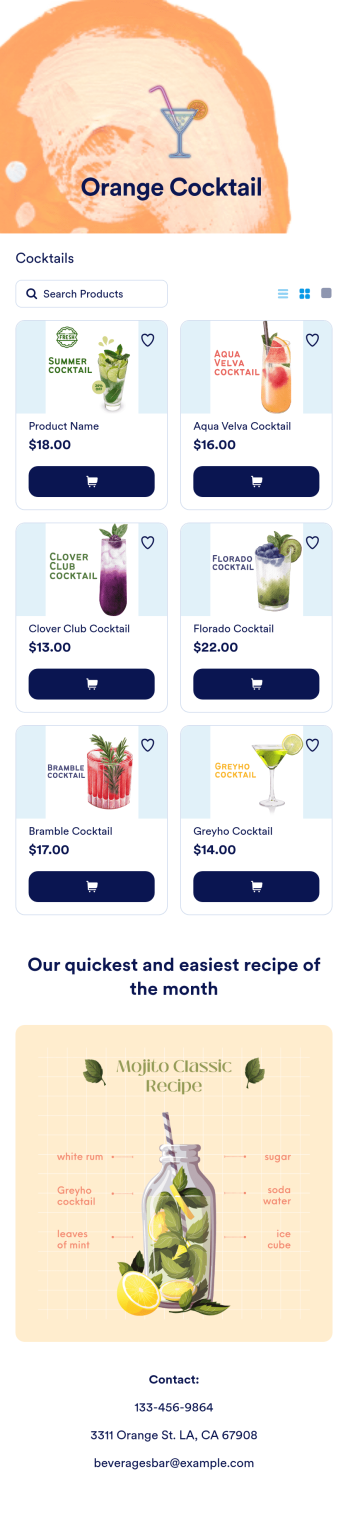 Cocktail Delivery App Template