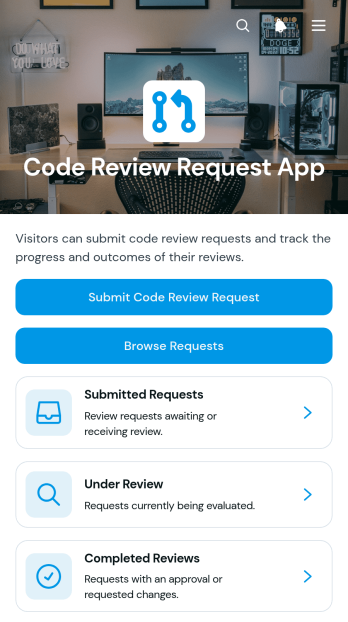 Code Review Request App Template