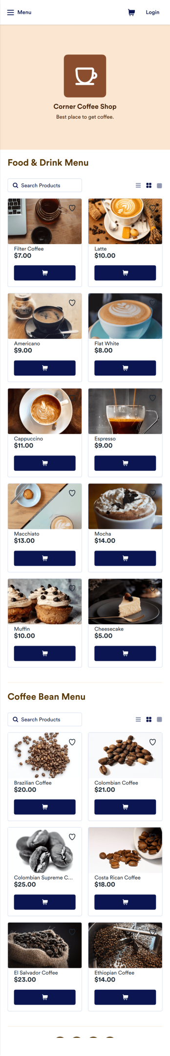Coffee Shop App Template