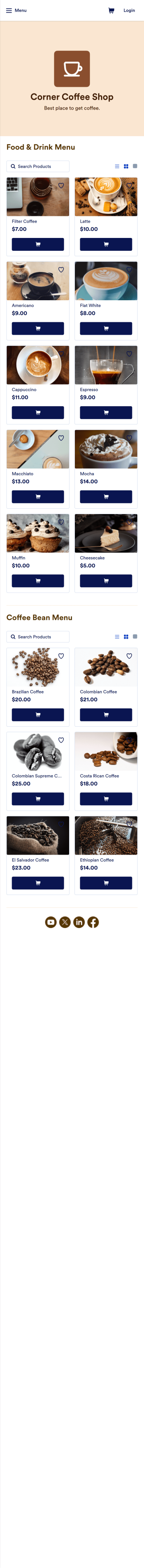 Coffee Shop App Template