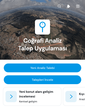 Coğrafi Analiz Talep Uygulama Șablonu