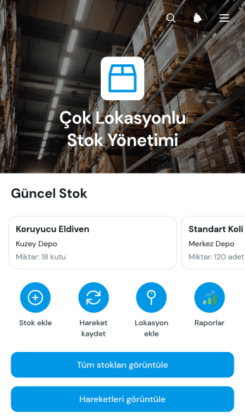 Çok Lokasyonlu Envanter Yönetimi Uygulama Șablonu
