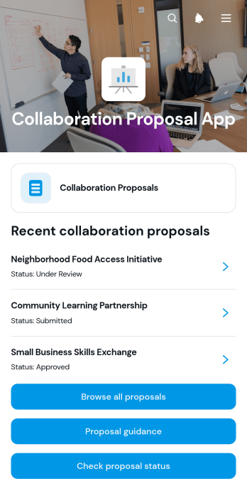 Collaboration Proposal App Template