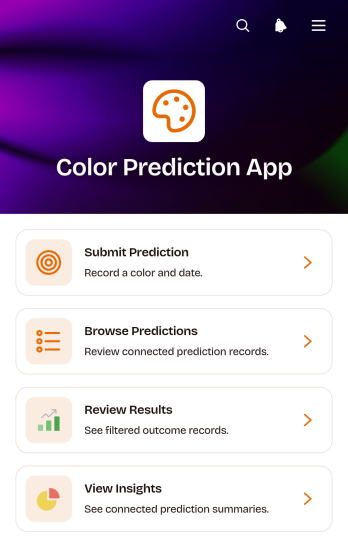 Color Prediction App Template