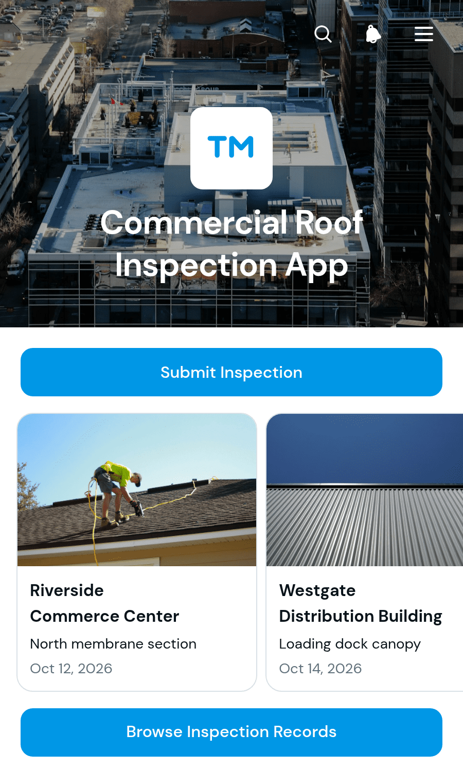 Safety Manager Inspection Commercial Roof Inspection App Template | Jotform