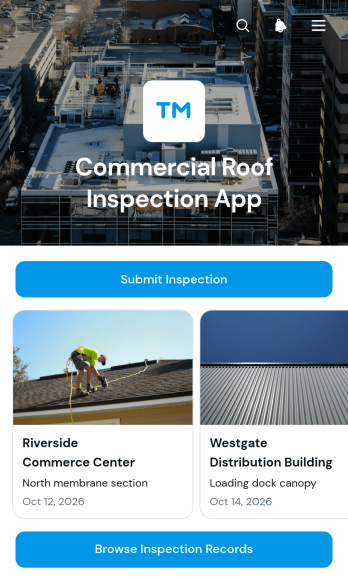 Commercial Roof Inspection App Template