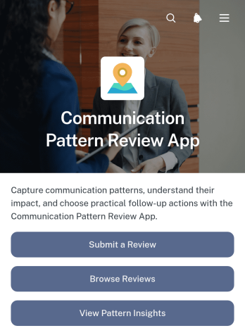 Communication Pattern Review App Template