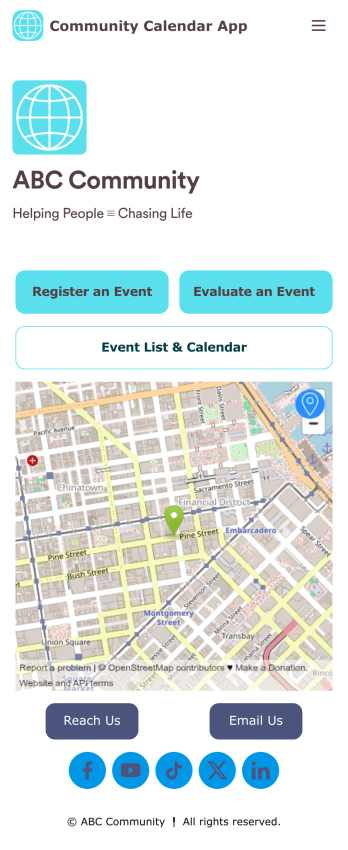 Customizable Community Calendar App