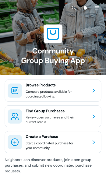Community Group Buying App Template