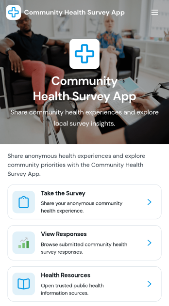 Community Health Survey App Template