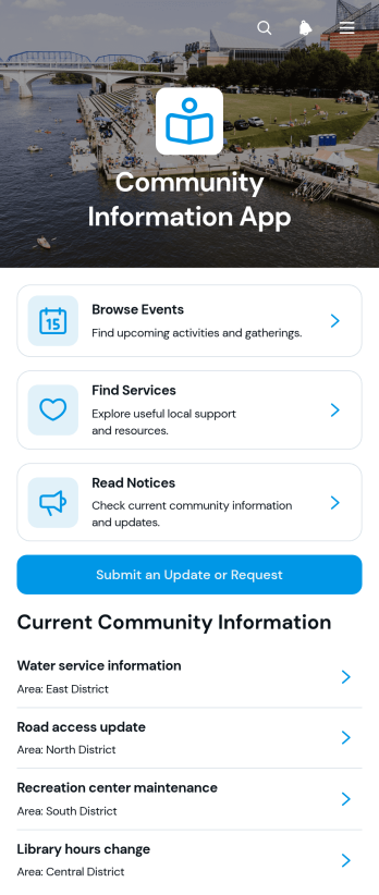 Community Information App Template