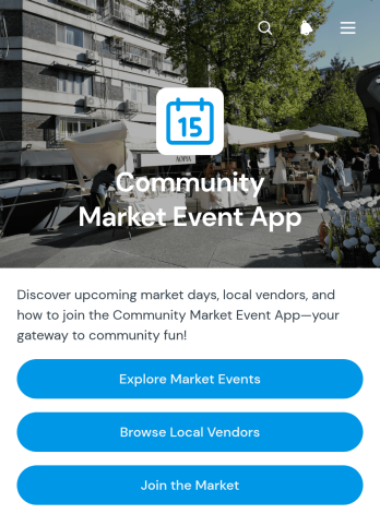 Community Market Event App Template