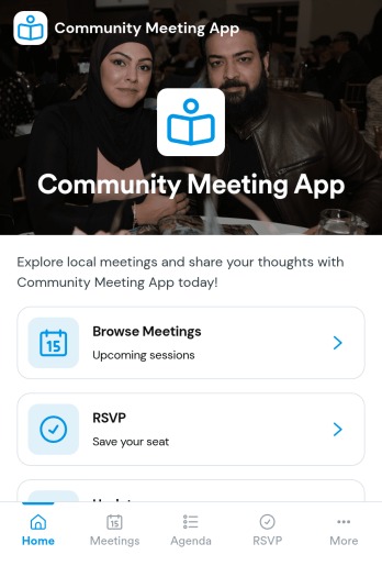 Community Meeting App Template