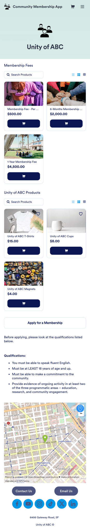 Community Membership App Template