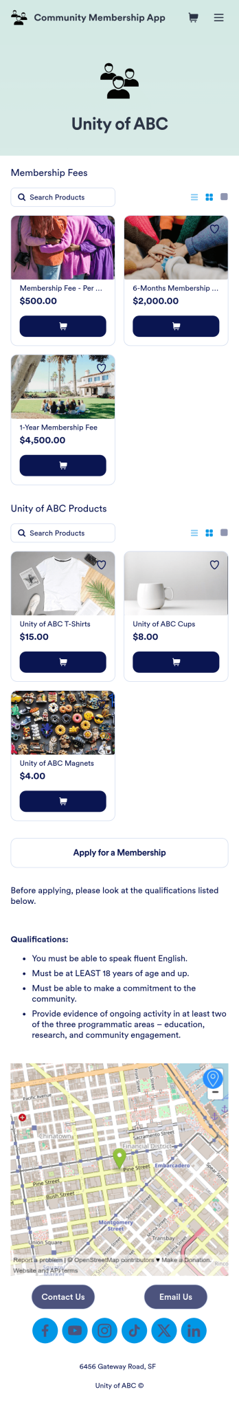 Community Membership App Template
