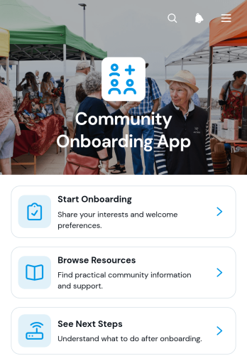 Community Onboarding App Template